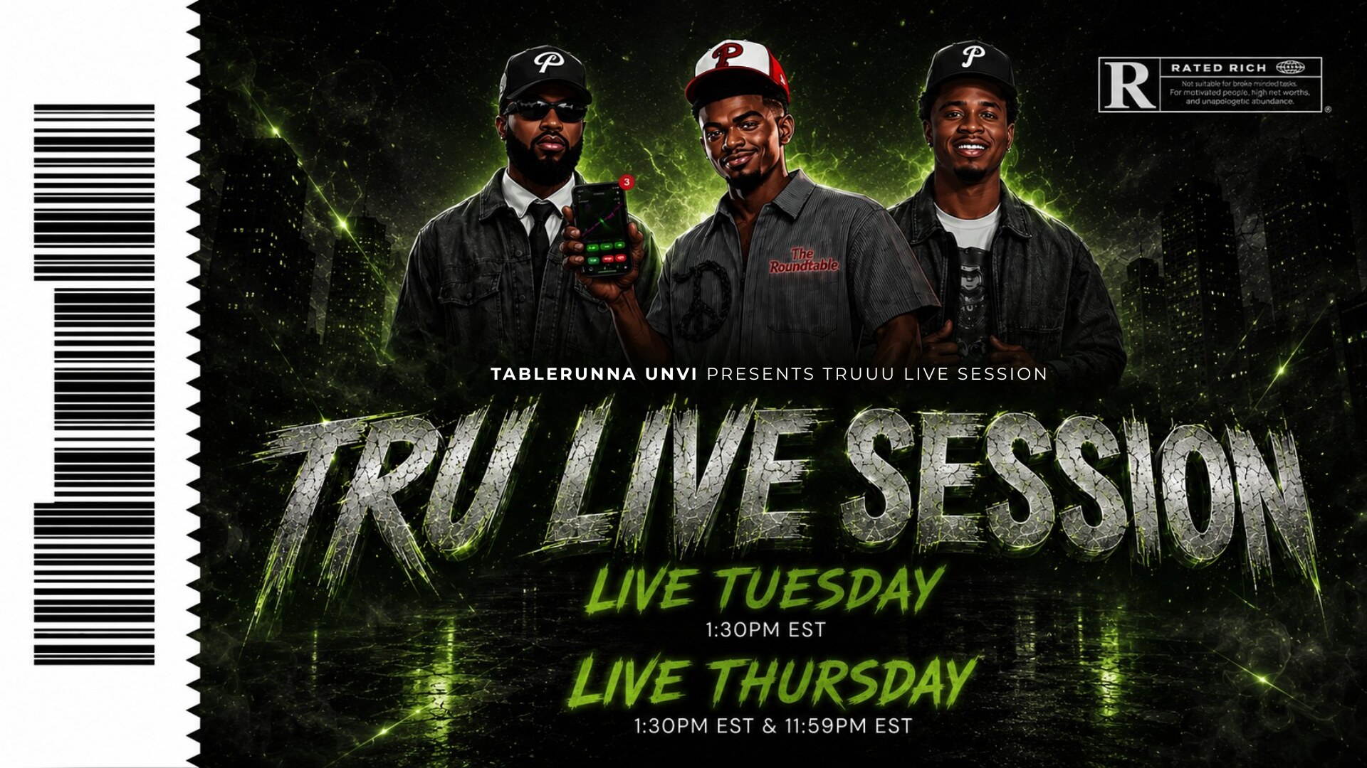 Carl Wesley, Jalen Jones & Brycen Thomas, Table Runna Univ. — TRUUU Live Session educator on 1HouseTV